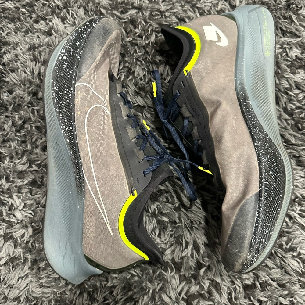 Nike Black and Gray Sneakers with Neon Accents